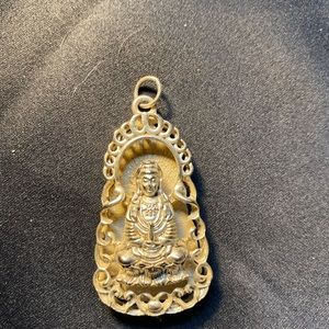 Silver Kwan Yin pendant piece